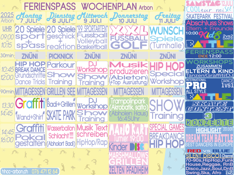 Wochenplan